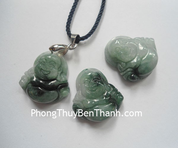 di lac phi thuy s741 Dây chuyền phật Di lạc ngọc quý Phỉ Thúy phong thủy vân xanh S741