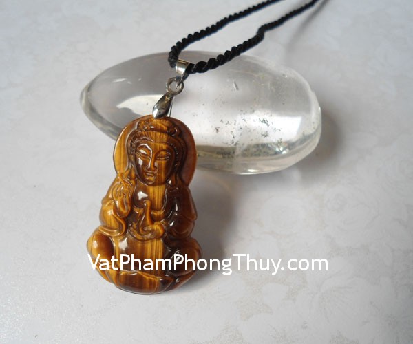 quan am mat meo lon s872 03 Dây chuyền phật Quan âm đá quý mắt mèo phong thủy S872