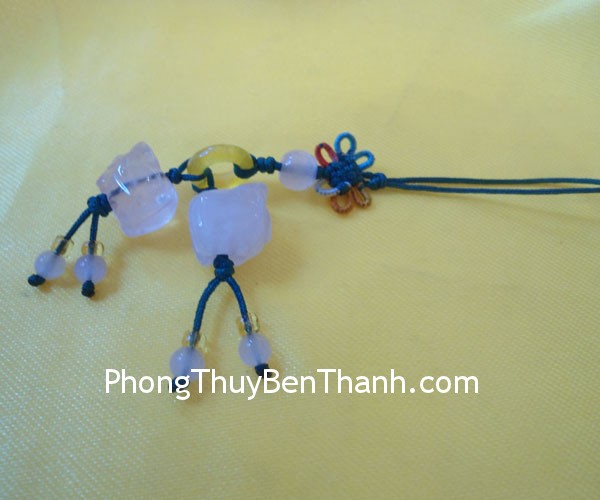 s307 01 Móc khóa cặp heo hồng hợp mệnh Hỏa S307